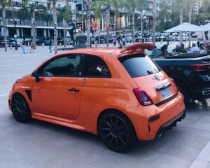 Orange Fiat in Monaco