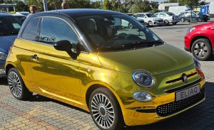 fiat 500 in gold
