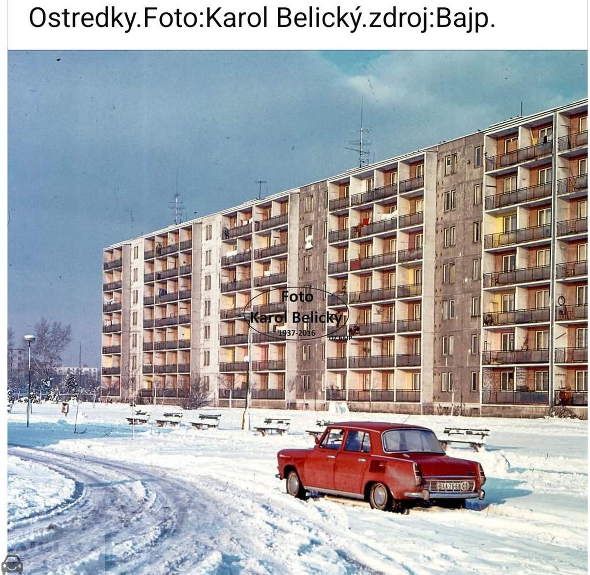 Stará Bratislava, Skoda radarova ul., auto so značkou BAA-76-68